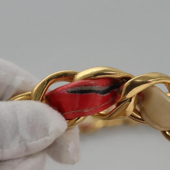 CHANEL Matelasse Chain Coco Mark Lip Tote Bag Vinyl Red CC - Picture 9 of 16